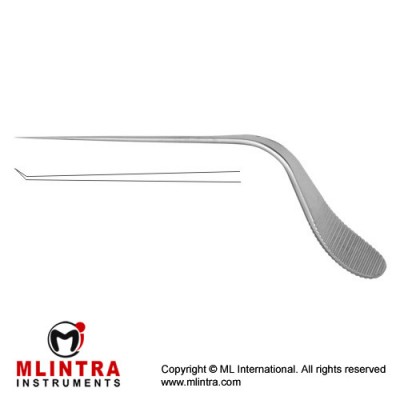Zoellner Micro Ear Needle Angled 45° Upwards Stainless Steel, Tip Size 0.5 mm